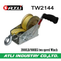 High quality hot-sale 2000LB/900KG two speed Winch TW2144,hand winch