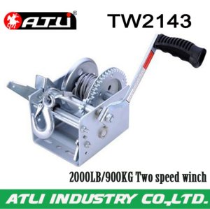 High quality hot-sale 2000LB/900KG Two speed winch TW2143,hand winch