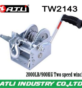 High quality hot-sale 2000LB/900KG Two speed winch TW2143,hand winch