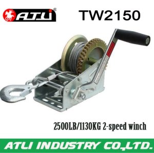 High quality hot-sale 2500LB/1130KG 2-speed winch TW2150,hand winch small
