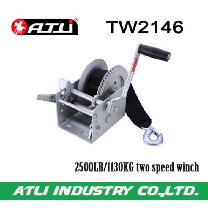 High quality hot-sale 2500LB/1130KG two speed winch TW2146,hand winch small
