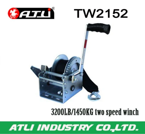 High quality hot-sale 3200LB/1450KG two speed winch TW2152,hand winch small