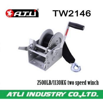 Adjustable high performance hand powered winch