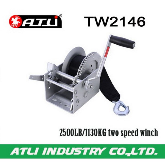 Adjustable high performance hand powered winch
