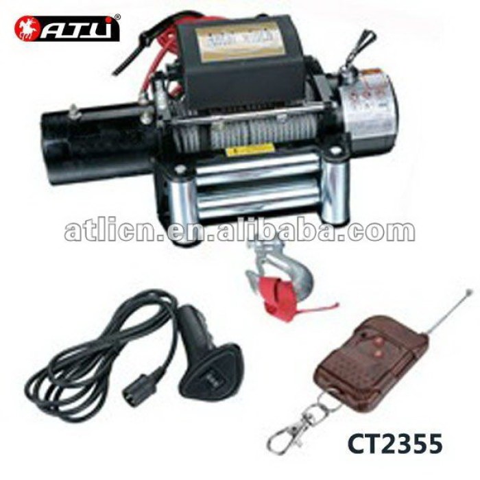 High quality new model tractor winch CT2355,12v electric winch