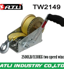 High quality hot-sale 2500LB/1130KG two speed winch TW2149,hand winch for sale
