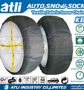 AtliChain KB textile snow chains car snow sock autosock for winter Ice road