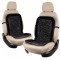 ATSC-5050 Black Velvet And Wooden Beaded Car Seat Cover Comfort Massage Cool Auto Seat Cushion