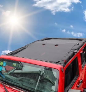 atliprime Sunshade Mesh Shade Top Cover Provides Roof UV Sun Protection for Wran-gler-JL
