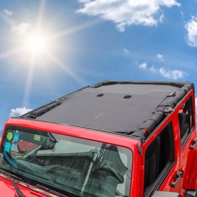 atliprime Sunshade Mesh Shade Top Cover Provides Roof UV Sun Protection for Wran-gler-JL