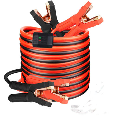 Jumper Cables, Heavy Duty Booster Cables 0 Gauge 25Feet (0AWG x 25Ft) with Goggles Gloves Cleaning Brush in Carry Bag