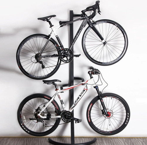 Atliprime Customized Metal Free-Standing Bicycle Rack Bicycle Storage Rack for 2 Bicycles