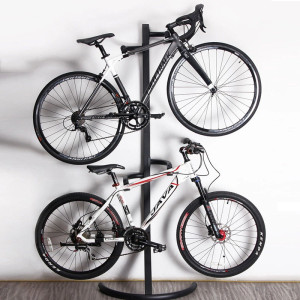 Atliprime Customized Metal Free-Standing Bicycle Rack Bicycle Storage Rack for 2 Bicycles