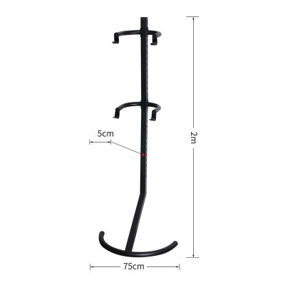 Atliprime Customized Metal Free-Standing Bicycle Rack Bicycle Storage Rack for 2 Bicycles