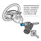 Atliprime auto steering wheel password lock, high quality lock for car truck safety steering wheel lock