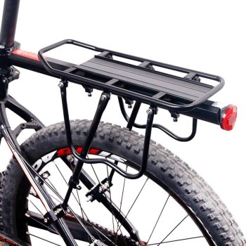 Black Alloy Bike Bicycle Seat Post Frame Holder Rear Cargo Rack
