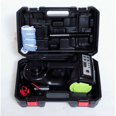 AtliFix 5T 12v DC portable electric jack easy carry 3 in 1 electric jack air pump led light car repair tools