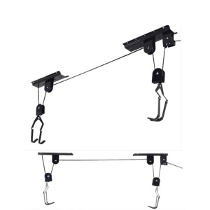 Easy Install Heavy Duty Mountain Bike Rack Bicycle lift for Garbage Ceiling Storage Bike Hoist