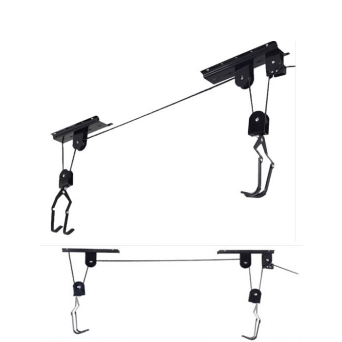 Easy Install Heavy Duty Mountain Bike Rack Bicycle lift for Garbage Ceiling Storage Bike Hoist