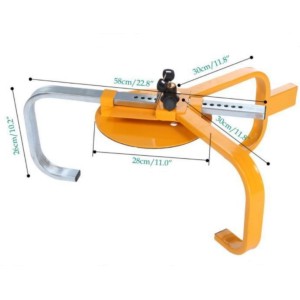ATLI TL2004 Wheel Lock Clamp Adjustable Tire Boot Lock Anti-Theft Lock Clamp Boot Tire Claw for Parking Car Truck RV Boat Trailer