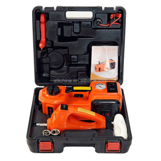 AtliFix Car Repair 12V DC 3 in 1 Tire Inflator and Flashlight with Electric Impact Wrench 5T Electric Hydraulic car Floor Jack