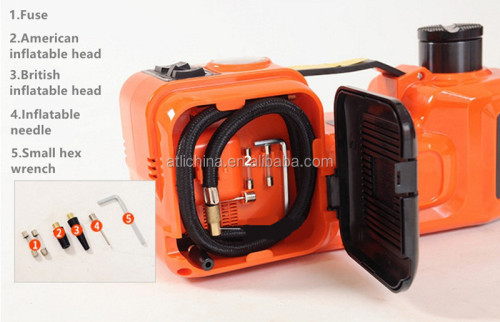 AtliFix Car Repair 12V DC 3 in 1 Tire Inflator and Flashlight with Electric Impact Wrench 5T Electric Hydraulic car Floor Jack