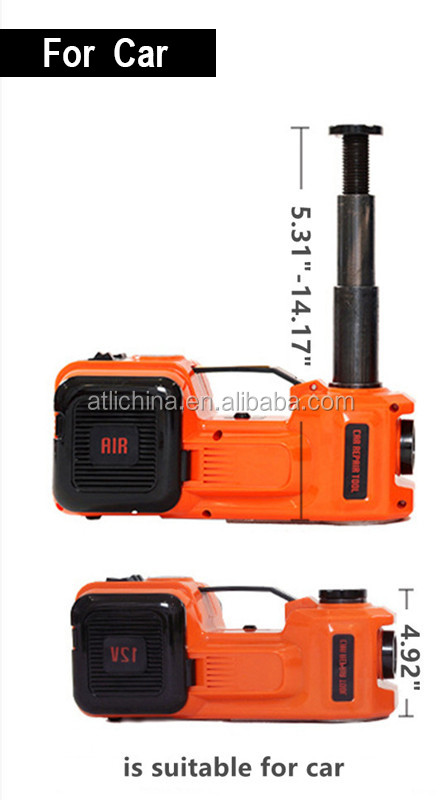 AtliFix Car Repair 12V DC 3 in 1 Tire Inflator and Flashlight with Electric Impact Wrench 5T Electric Hydraulic car Floor Jack