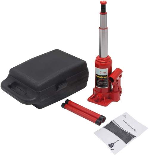 AtliFix 2T Portable Car Lifting Two Stage Hydraulic Bottle Jack Single Two Valve Car Jacks 2 Tons Manual Jack