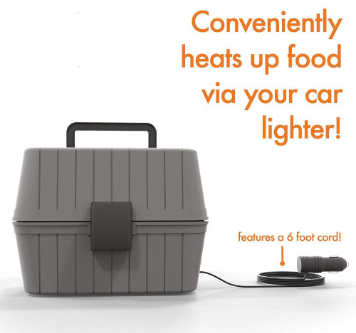 Heated Electric Lunch Box 12-Volt Portable Stove for Car, Truck, Camping, Etc. - Enjoy Hot Delicious Meals