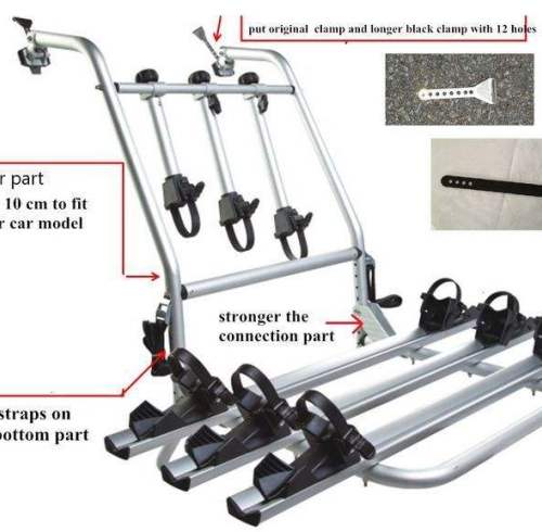Atlirack RR1663 hitch bike rack carrier for three bikes