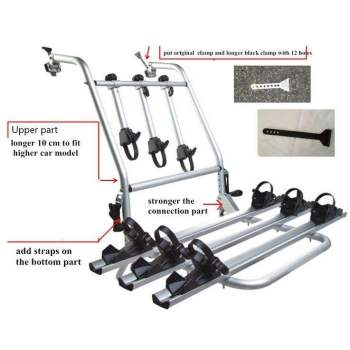 Atlirack RR1663 hitch bike rack carrier for three bikes