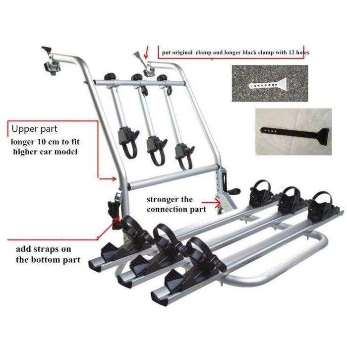 Atlirack RR1663 hitch bike rack carrier for three bikes