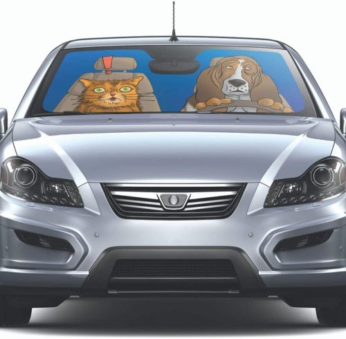 Windshield Sun Shade - Universal Fit Folding Sunshade Shields Protects Interior Cars Trucks SUV Seats Customized Design