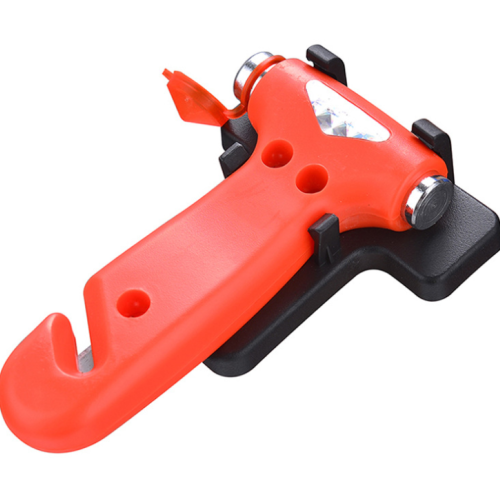 CE certification red color car emergency hammer tool seatbelt cutter window breaker escape safety hammer