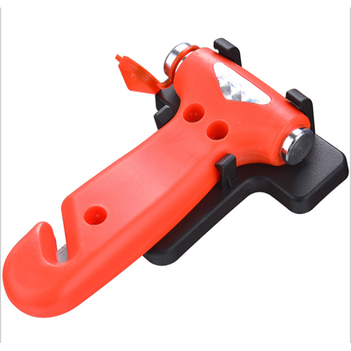 CE certification red color car emergency hammer tool seatbelt cutter window breaker escape safety hammer