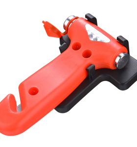 CE certification red color car emergency hammer tool seatbelt cutter window breaker escape safety hammer