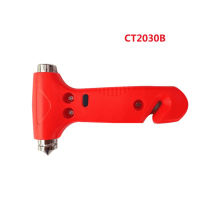 CE certification red color car emergency hammer tool seatbelt cutter window breaker escape safety hammer