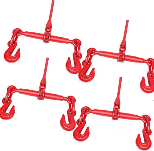 Ratchet Chain Binder, 1/4 to 5/16 Inch Load Binders 2600LBS Working Load Capacity, Breaking Strength 9200LBS Heavy Duty Ratchet Type Binder Ratchet Boomer to Truck Flatbed Trailer