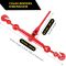 Ratchet Chain Binder, 1/4 to 5/16 Inch Load Binders 2600LBS Working Load Capacity, Breaking Strength 9200LBS Heavy Duty Ratchet Type Binder Ratchet Boomer to Truck Flatbed Trailer
