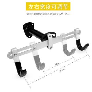 Aluminum Alloy Adjustable Indoor Bike Storage Wall Mounted Bike Rack Maximum Load Capacity 50kg