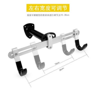 Aluminum Alloy Adjustable Indoor Bike Storage Wall Mounted Bike Rack Maximum Load Capacity 50kg