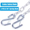 3/16'' x 48''Trailer Safety Chain with 2 Latches S Hook,2,000Lbs Capacity,G30,Secures Tow Vehicle to Trailer