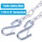 3/16'' x 48''Trailer Safety Chain with 2 Latches S Hook,2,000Lbs Capacity,G30,Secures Tow Vehicle to Trailer