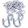 5/16"x48" Grade 30 Steel Boat Trailer Safety Chain with Spring Clip Hooks 7000 lbs, 2 Pcs