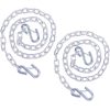 5/16"x48" Grade 30 Steel Boat Trailer Safety Chain with Spring Clip Hooks 7000 lbs, 2 Pcs