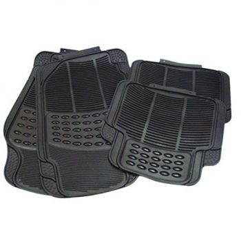 ATCM-3201 4 Piece Universal Heavy Duty Waterproof Black PVC Car Floor Mat
