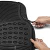 ATCM-3201 4 Piece Universal Heavy Duty Waterproof Black PVC Car Floor Mat