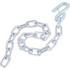 3/16" X 27" 2PCS Grade 30 Trailer Boat Gooseneck Safety Chain with Spring Clips with One S Hook