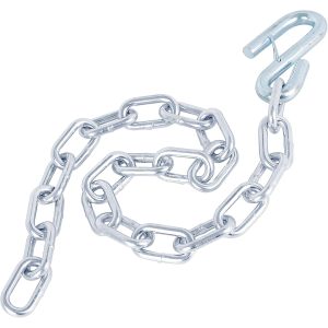 3/16" X 27" 2PCS Grade 30 Trailer Boat Gooseneck Safety Chain with Spring Clips with One S Hook