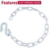 3/16" X 27" 2PCS Grade 30 Trailer Boat Gooseneck Safety Chain with Spring Clips with One S Hook
